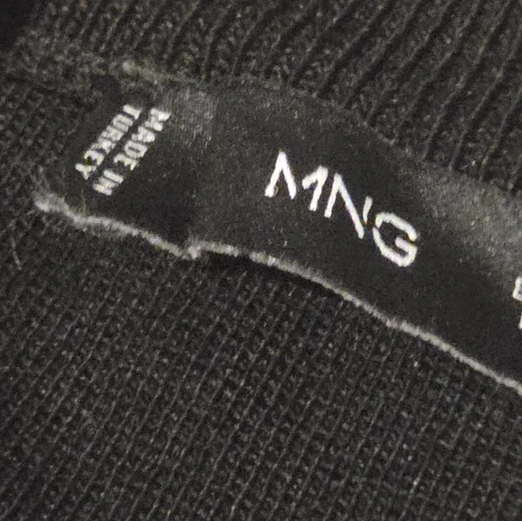 MNG Snap Front Black Cardigan Sweater Size S - Picture 2 of 6